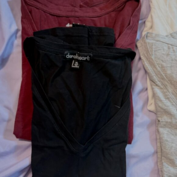 Bundle of SIX Derek Heart brand Vneck Stretchy tops SIZE XL - Picture 6 of 12
